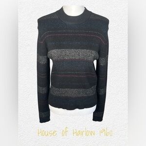 House of Harlow 1960 | Metallic Striped Knit Sweater